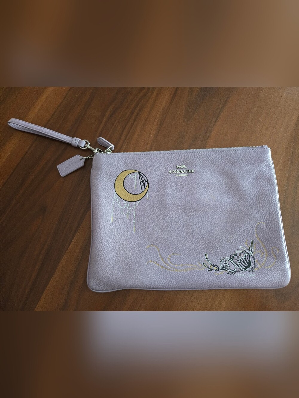 Rare Coach X Chelsea Champlain Tattoo Lavendar/lilac Pouch...